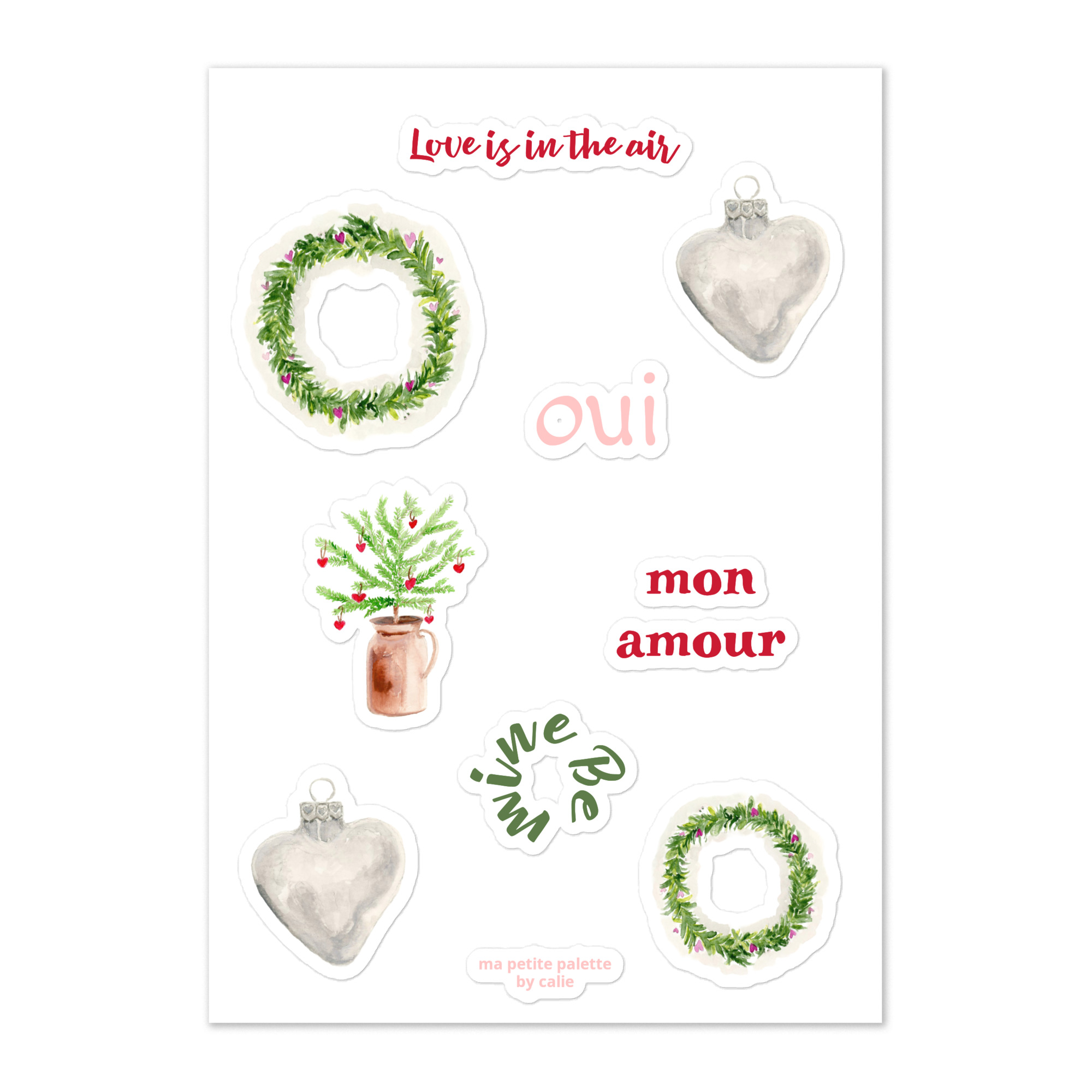 love is in the air sticker sheet