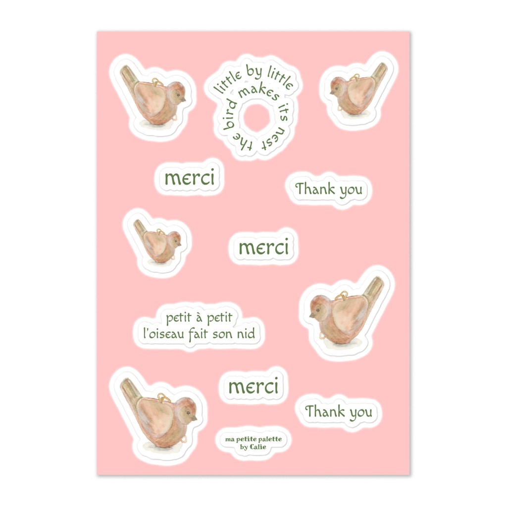nesting sticker sheet