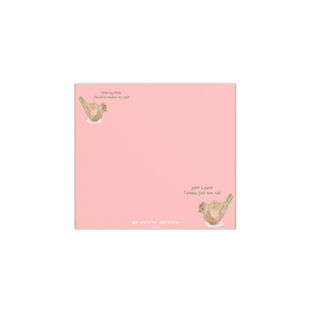 nesting birdies note pad