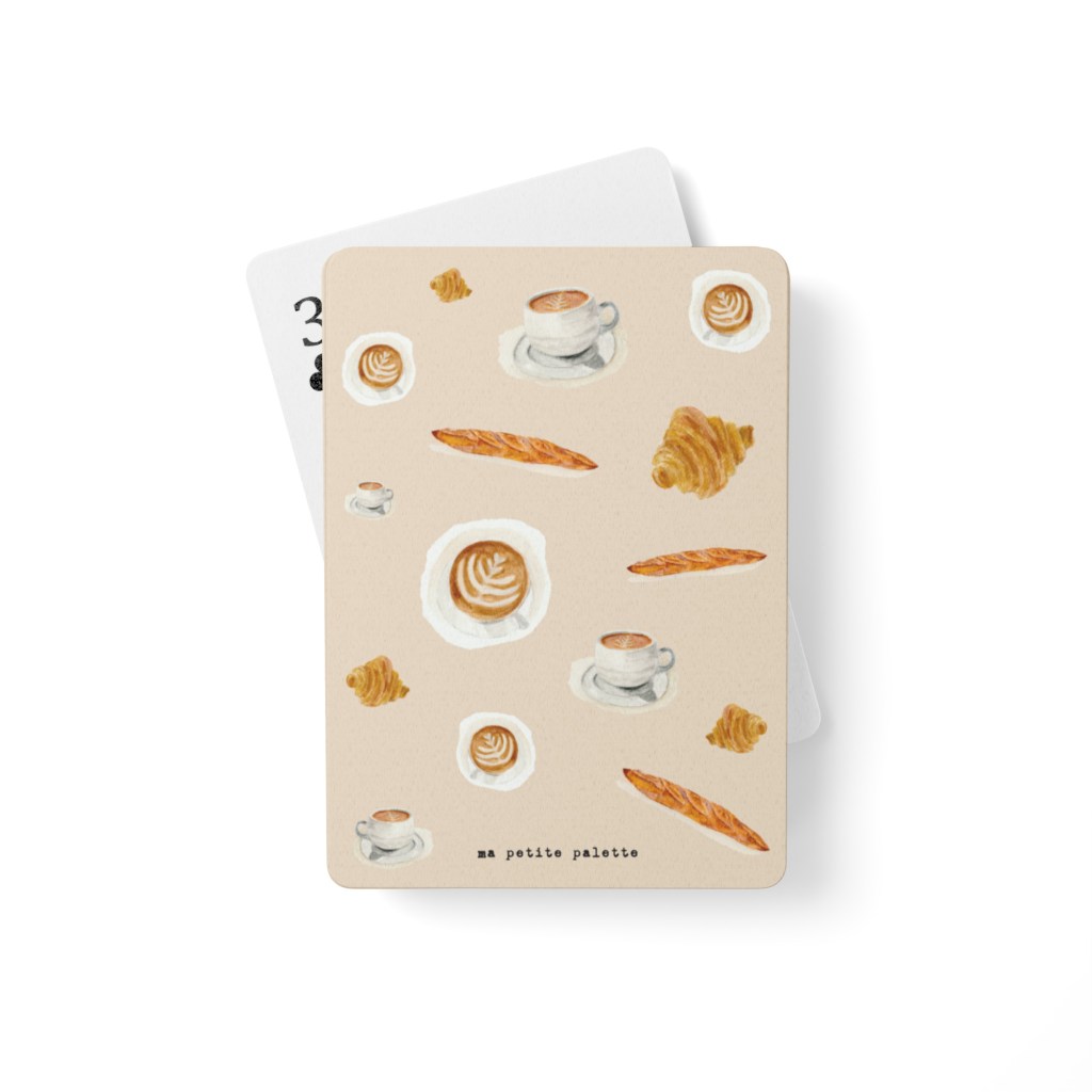 le cafe playing cards