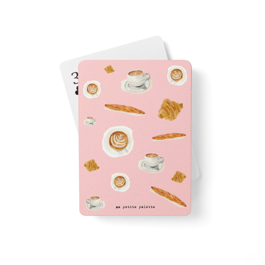 coffee & croissants playing cards