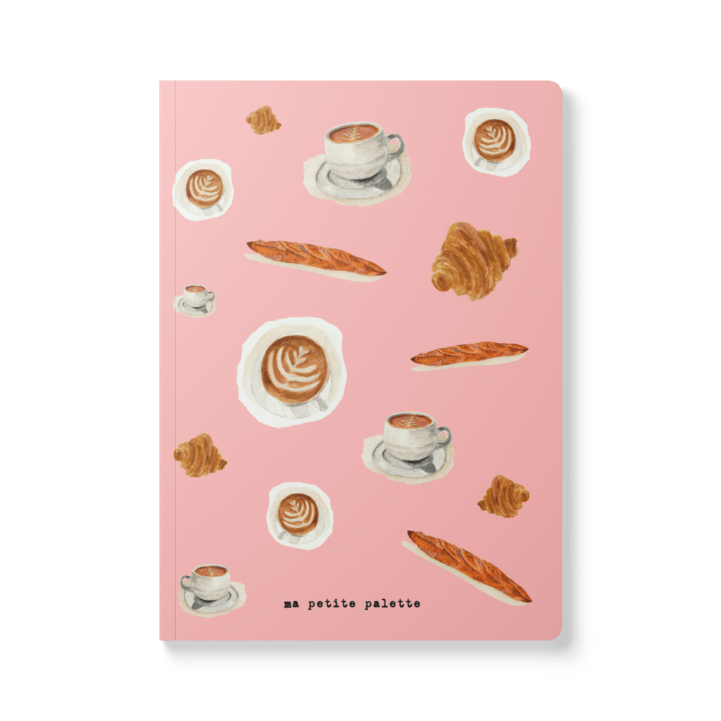 coffee & croissants softcover journal