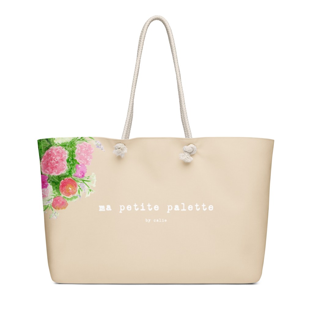 versailles in bloom cream weekender bag